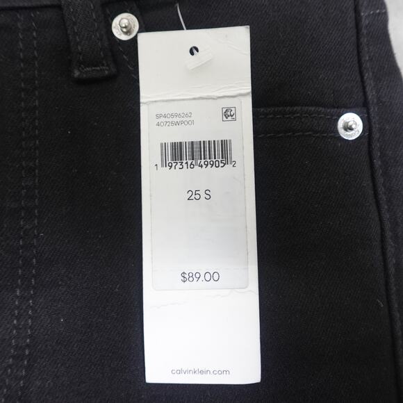 Calvin Klein Jeans Women's Original High Rise Skinny Black Denim- W25 Short - Picture 10 of 10